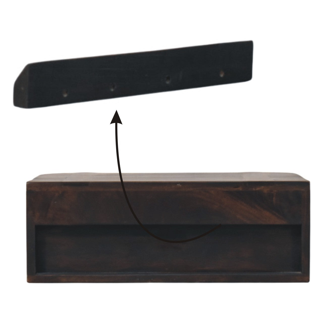 Rattan Curve Wall-Mounted Drawer