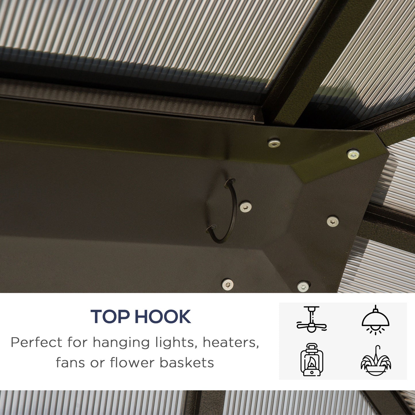 Hardtop Garden Gazebo with UV-Resistant Roof