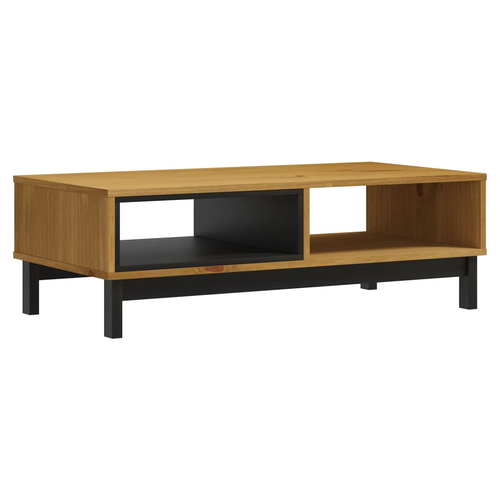 Solid Pine Coffee Table - Sleek Design with Open Compartments