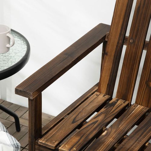 Rustic Outdoor Wooden Loveseat Bench for Two