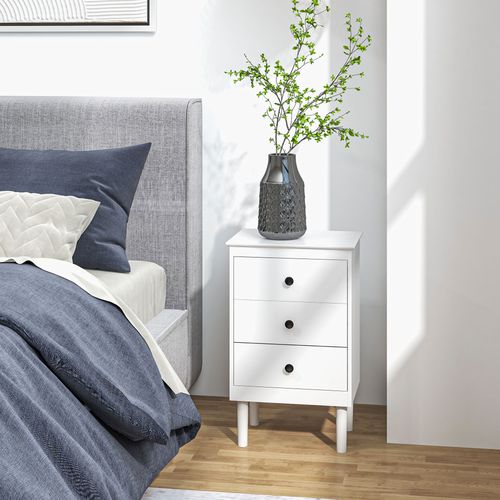 Bedside Table Set - 3-Drawer Nightstands