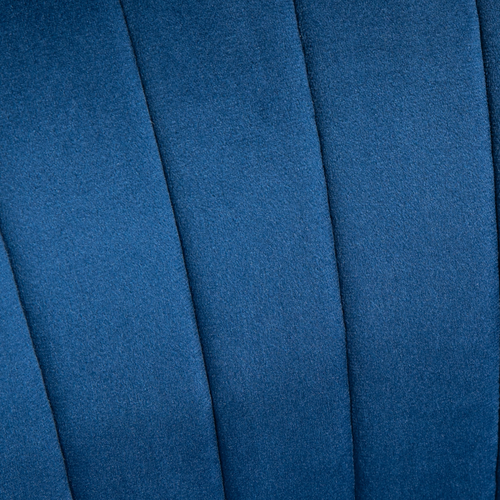 Velvet Accent Chair & Ottoman Set - Elegant Dark Blue Comfort