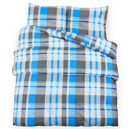 Duvet Cover Set Blue and Grey