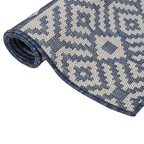 Versatile Grey Outdoor/Indoor Flatweave Rug - 80x150 cm, Weather & UV Resistant