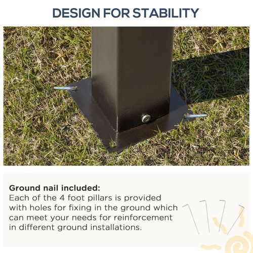 Hardtop Garden Gazebo with UV-Resistant Roof