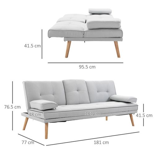 3 Seater Sofa Bed Scandi Style