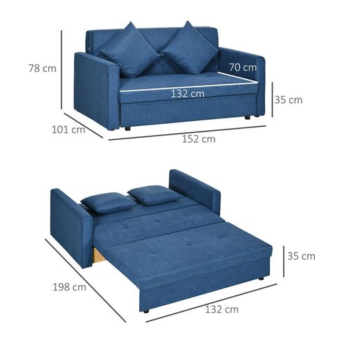 2 Seater Sofa Bed- Convertible Bed