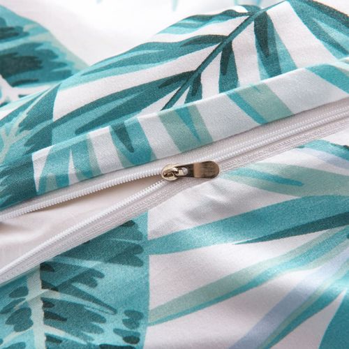 Duvet Cover Set Leaves Green