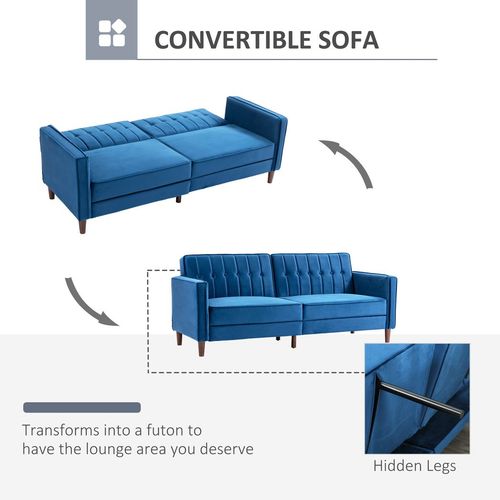 Sofa Futon Velvet-Touch