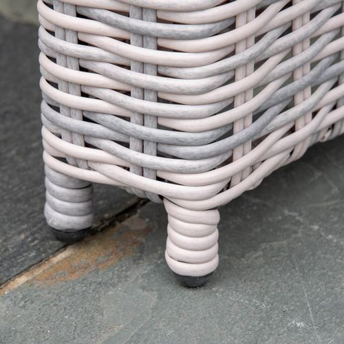 7-Piece Rattan Wicker Patio Dining Set with Tempered Glass Table