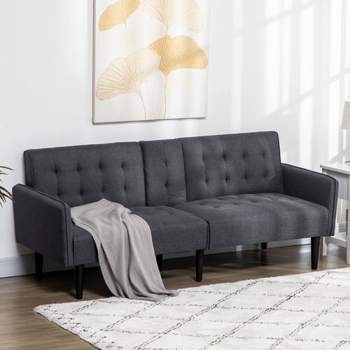 3-Seater Sofa Bed with Cupholders