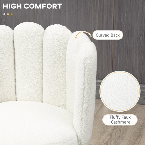 HOMCOM Cream Bar Stools Set of 2 with Comfortable Backs