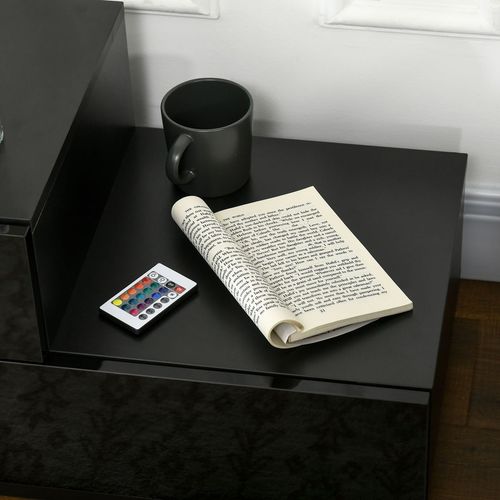 Modern LED Nightstand with High Gloss Finish