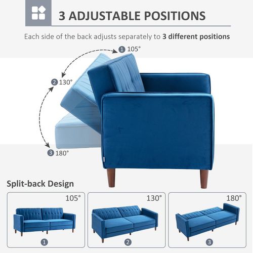 Sofa Futon Velvet-Touch