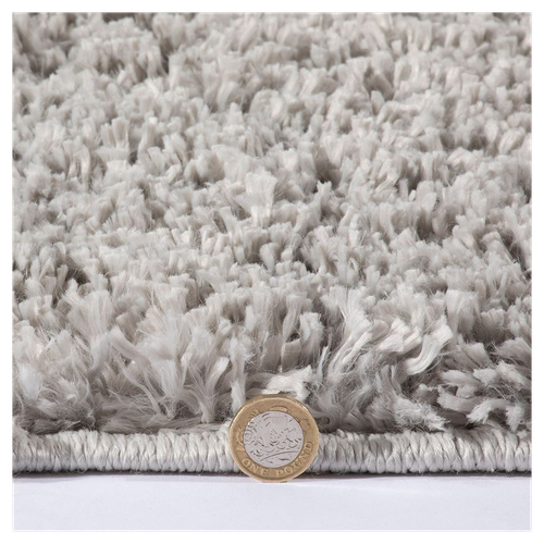 Larissa Ghost Grey Shaggy Rug - Plush