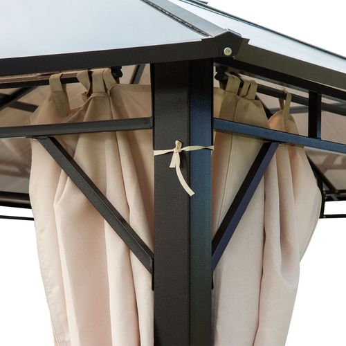 Hardtop Garden Gazebo with UV-Resistant Roof