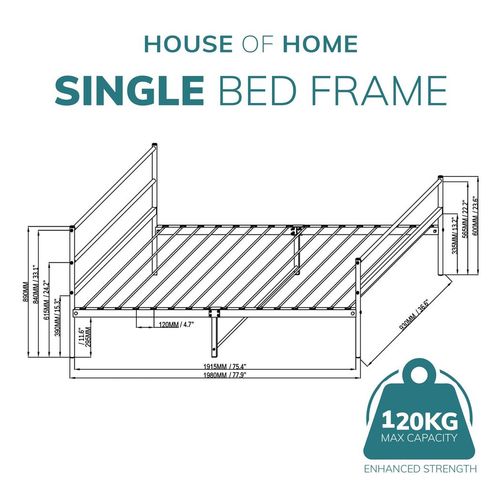 Single Metal Bed Frame