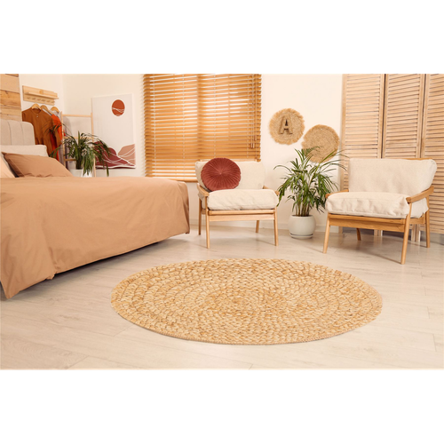 Heaton Circle Handwoven Jute Rug - 60x60cm Natural