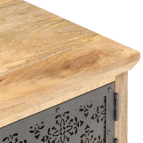 Black Mango Wood Coffee Table with St