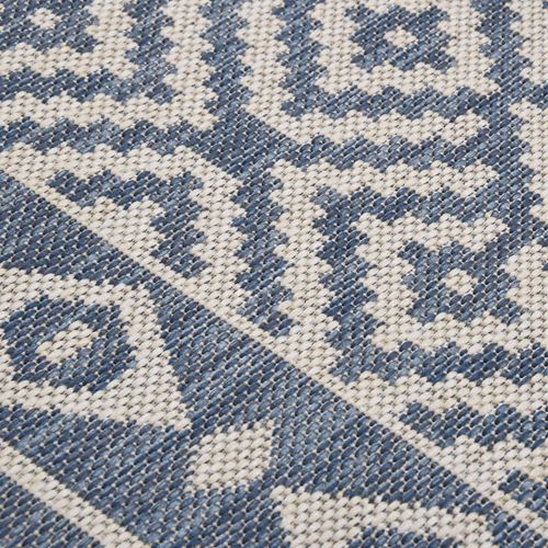 Versatile Grey Outdoor/Indoor Flatweave Rug - 80x150 cm, Weather & UV Resistant