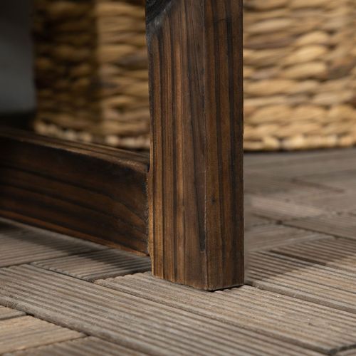 Rustic Outdoor Wooden Loveseat Bench for Two