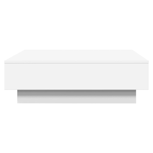 Modern White Coffee Table - Stylish Engineered Wood & Metal Design