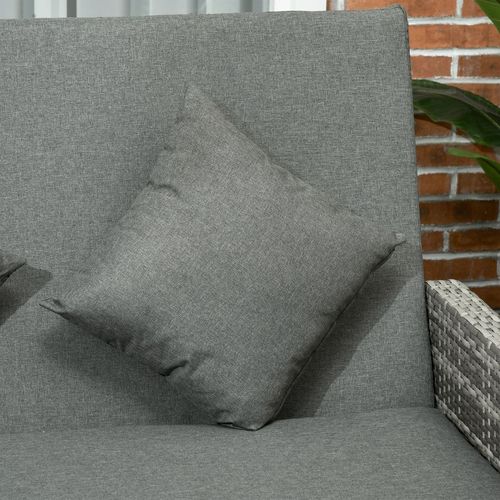 Adjustable Rattan 2-Seater Patio Daybed with Storage & Cushions