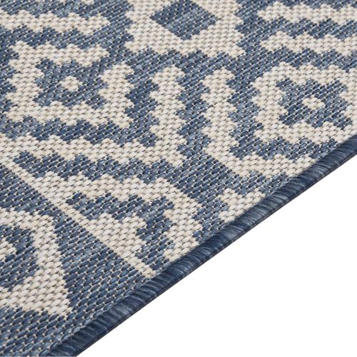 Versatile Grey Outdoor/Indoor Flatweave Rug - 80x150 cm, Weather & UV Resistant