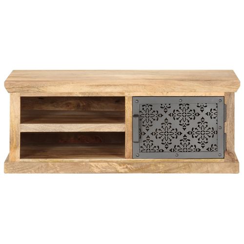 Black Mango Wood Coffee Table with St