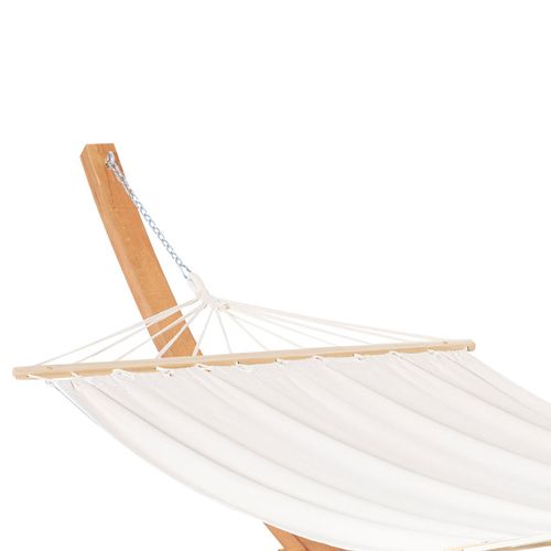 Outdoor Hammock with Curved Wooden Stand