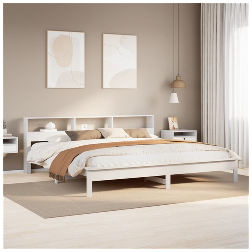 Super King White Solid Pine Bed Frame - Slatted Base
