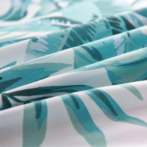 Duvet Cover Set Leaves Green