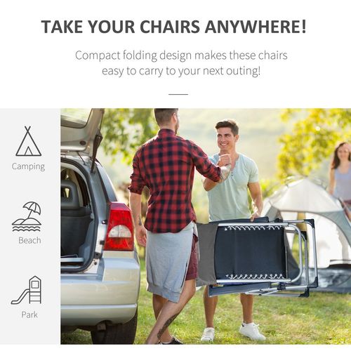 2-Pack Zero Gravity Folding Lounger Chairs with Cushions - Dark Grey