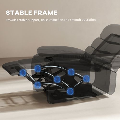 Manual Recliner Chair with Footrest - Stylish Comfort in Black