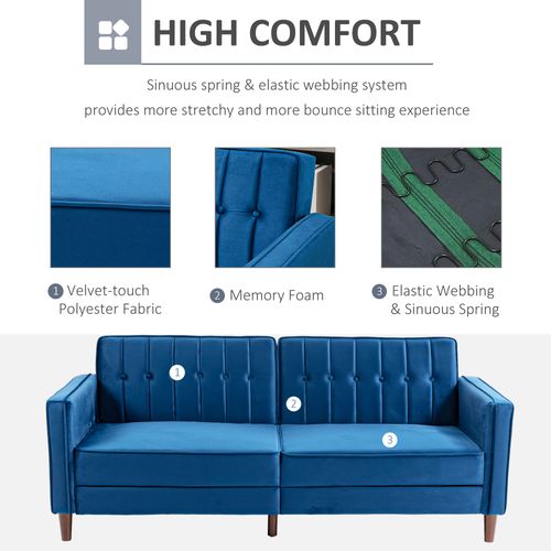 Sofa Futon Velvet-Touch