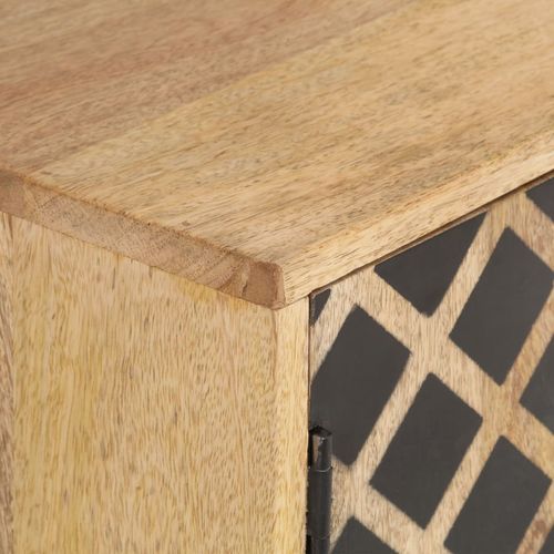 Chic Solid Mango Wood Sideboard - Stylish Storage Solution with 3 Doors