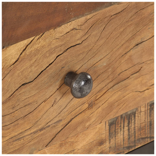 Black & Brown Reclaimed Wood Coffee Table with Storage