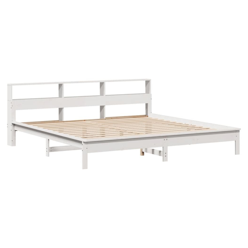 Super King White Solid Pine Bed Frame - Slatted Base