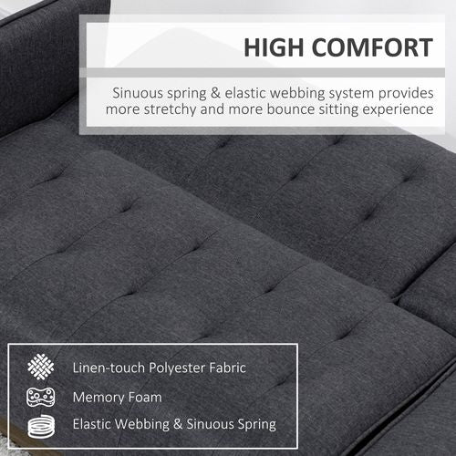 3-Seater Sofa Bed with Cupholders