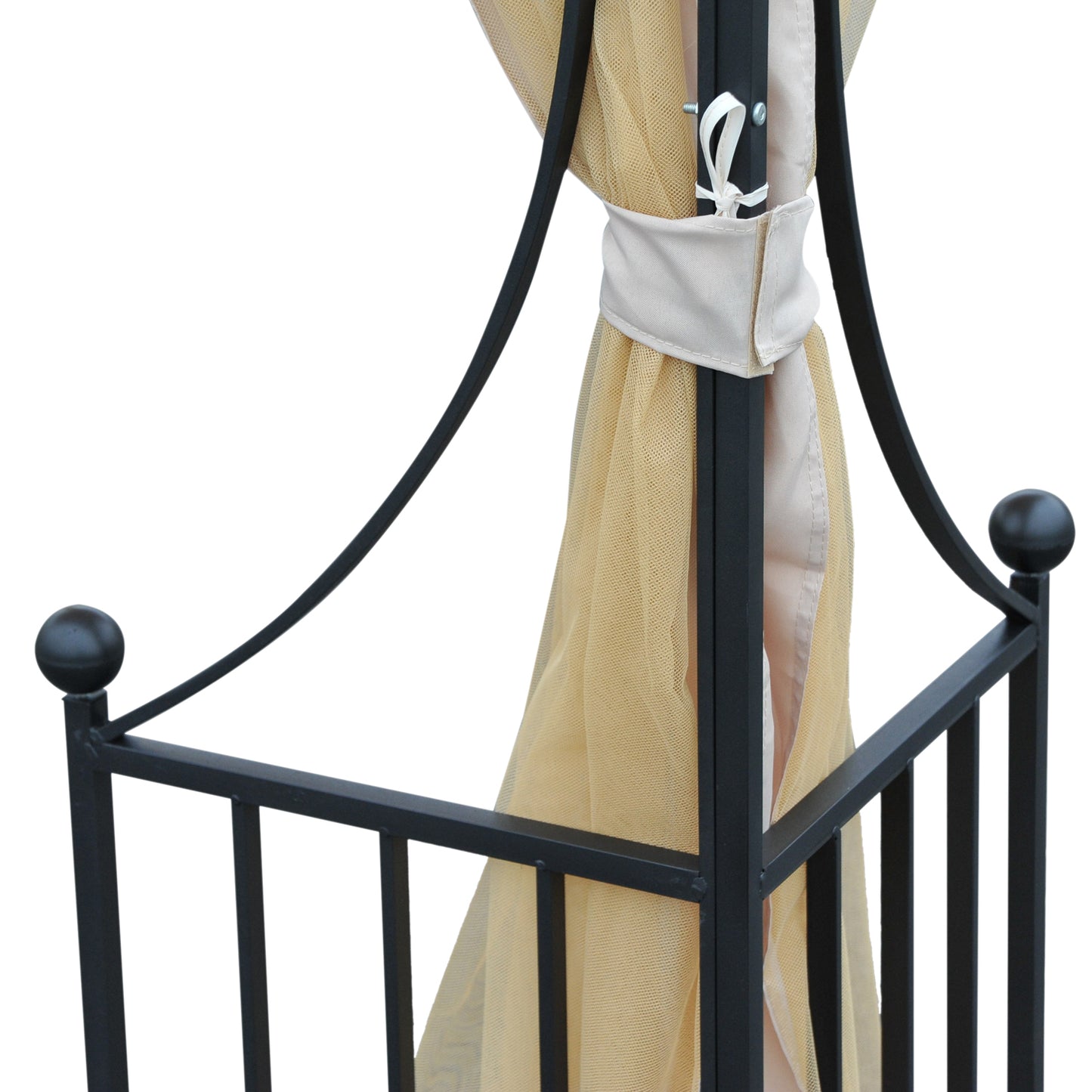 3x3m Beige Metal Gazebo - Waterproof, UV-Resistant, Durable Design