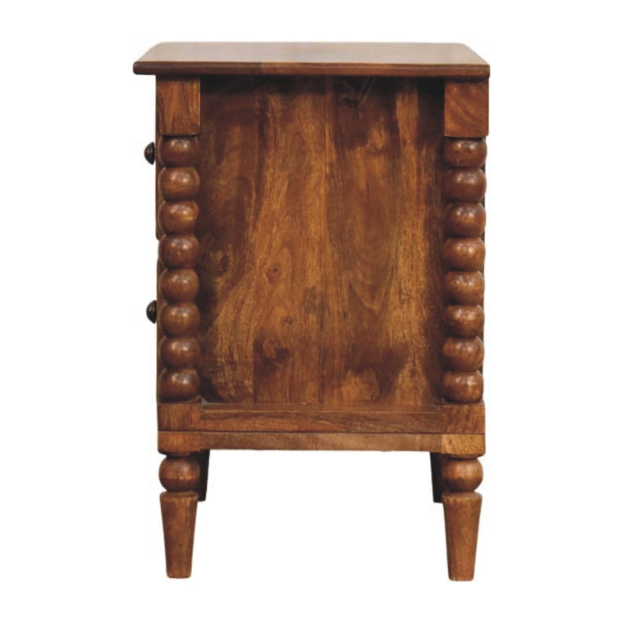 Spindle Leg Amber Oak Nightstand