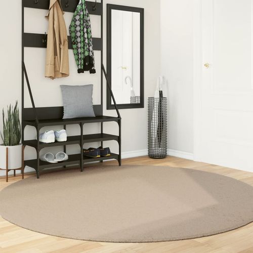 HUARTE Soft Sand Rug Ø 200 cm - Washable, Non-Slip