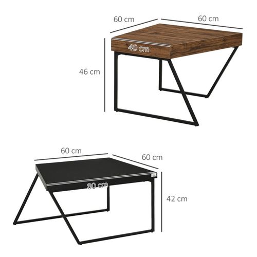 Dual Coffee & Bar Table Set - Industrial Design & Space-Saving Elegance
