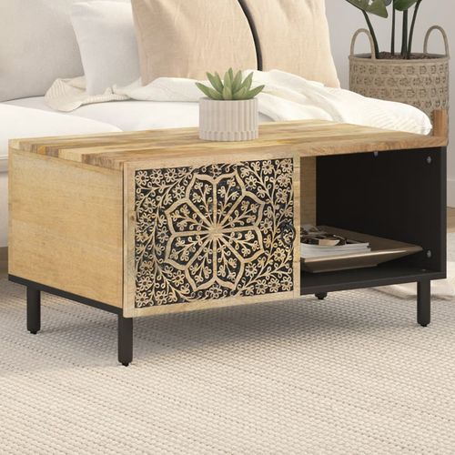 Hand-Carved Mango Wood Coffee Table