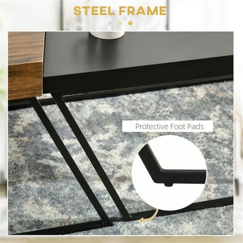 Dual Coffee & Bar Table Set - Industrial Design & Space-Saving Elegance
