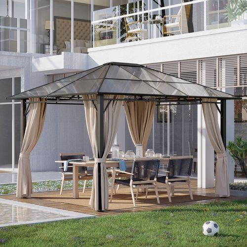 Hardtop Garden Gazebo with UV-Resistant Roof