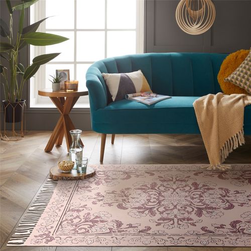 Kew Vintage Mauve Rug - Eco-Friendly