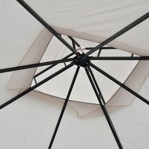 3x3m Beige Metal Gazebo - Waterproof, UV-Resistant, Durable Design