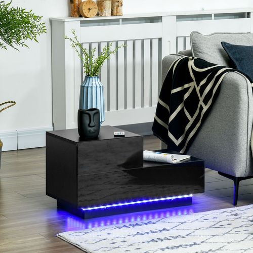 Modern LED Nightstand with High Gloss Finish