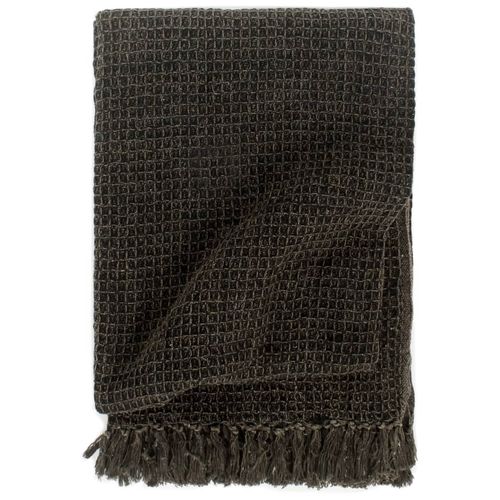 vidaXL Throw Cotton - Anthracite/Brown
